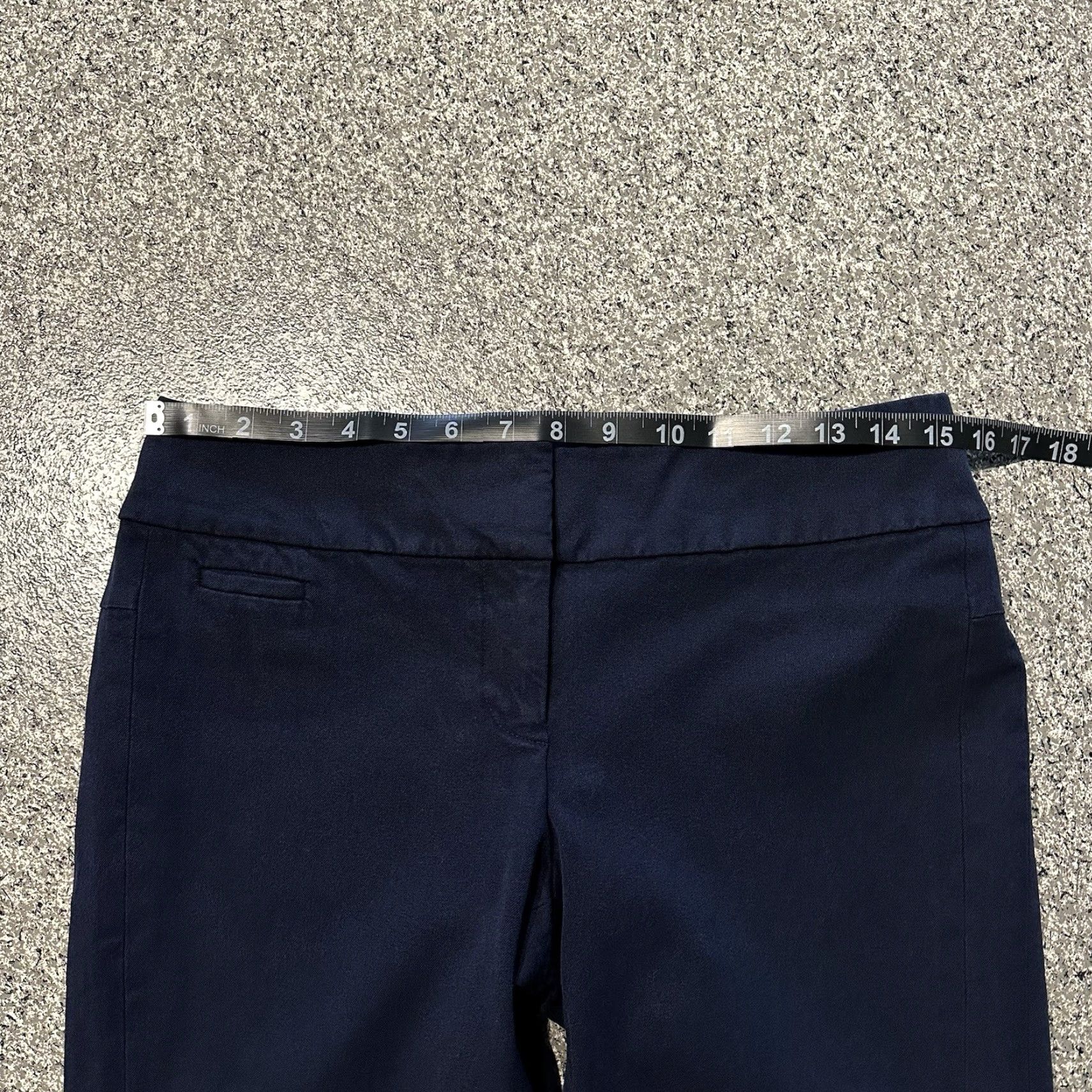 Ann Taylor Ann Taylor Navy Blue Stretch Julie Straight Pants Womens 4 30x28 Mid Rise Casual Dress Pants stretch Size 27" / US 4 / IT 40 - 7 Thumbnail