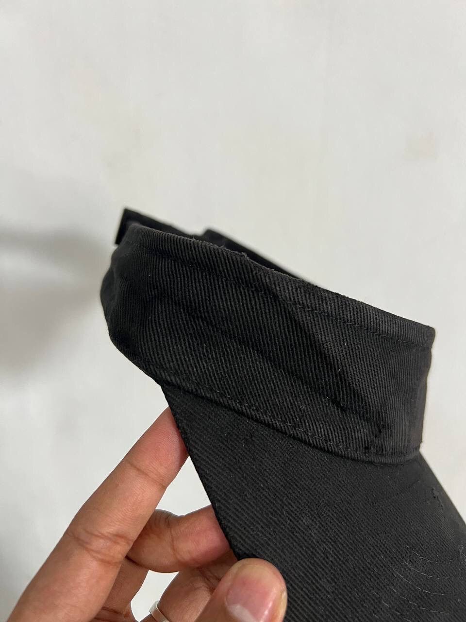 Vintage Plain Black Vintage Visor Hat Size ONE SIZE - 13 Thumbnail