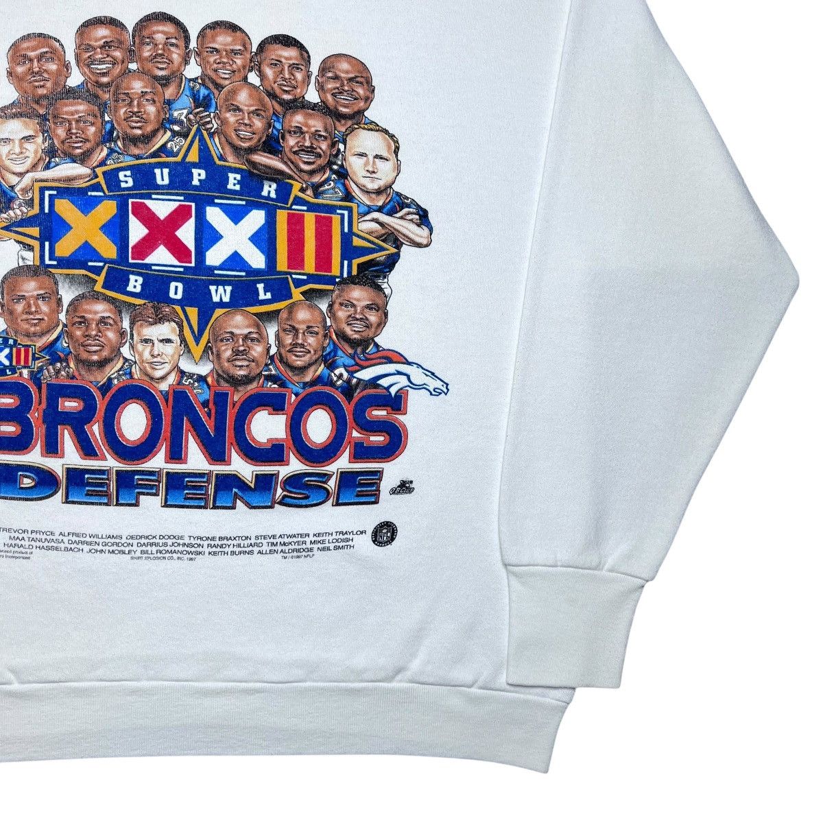 NFL Vtg 1997 NFL Denver Broncos Super Bowl Caricature Sweatshirt Size US XL / EU 56 / 4 - 24 Thumbnail
