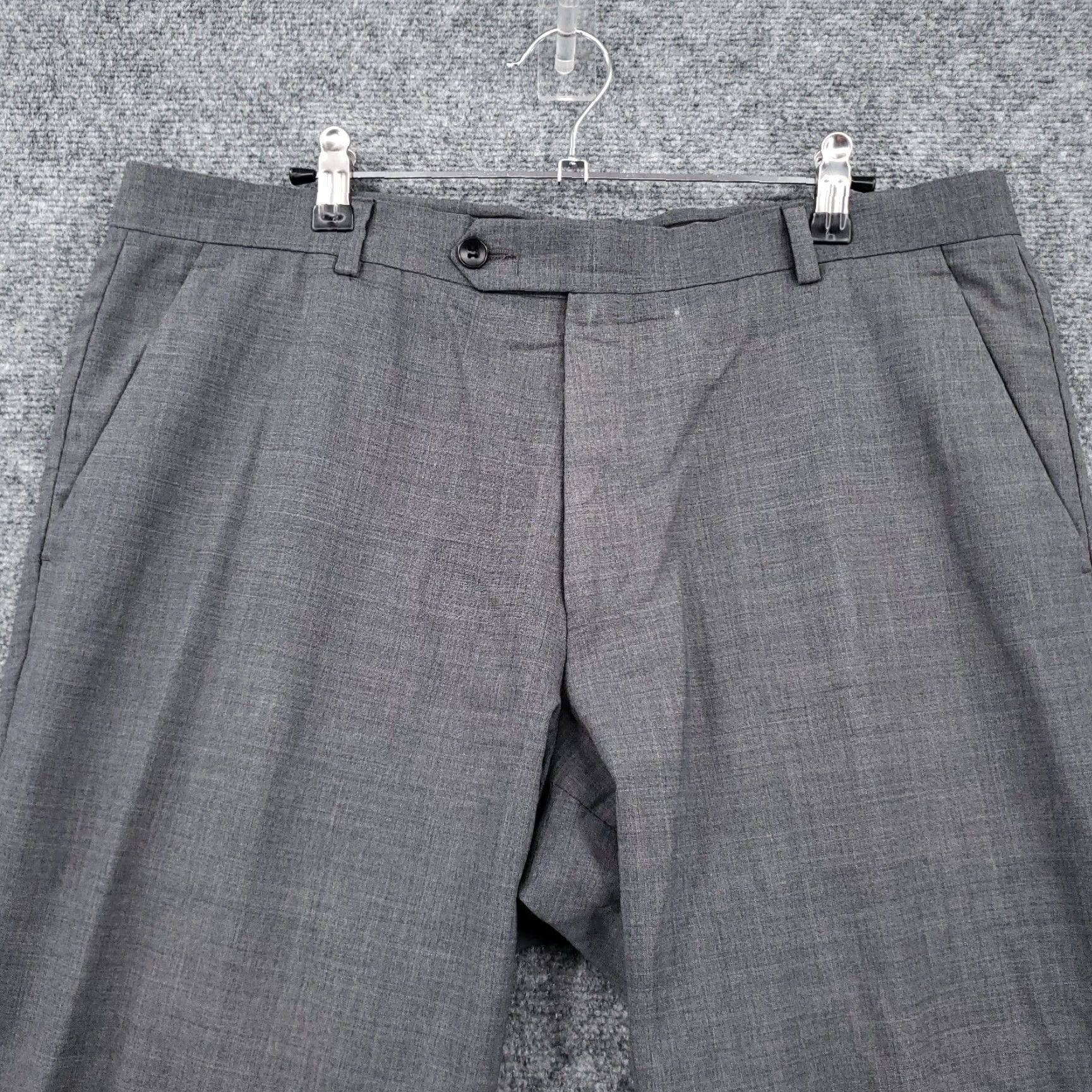 Theory Theory Mens Dress Pants 34 Gray Mid-Rise Straight Leg Flat Front Business Casual Pants Size US 34 / EU 50 - 5 Thumbnail