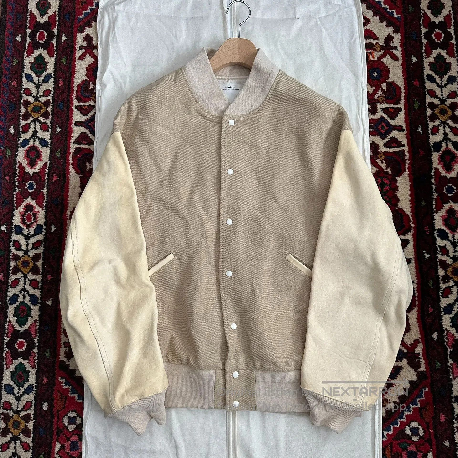 Visvim VISVIM Varsity Jacket in Beige. Size US XL / EU 56 / 4 - 1 Thumbnail