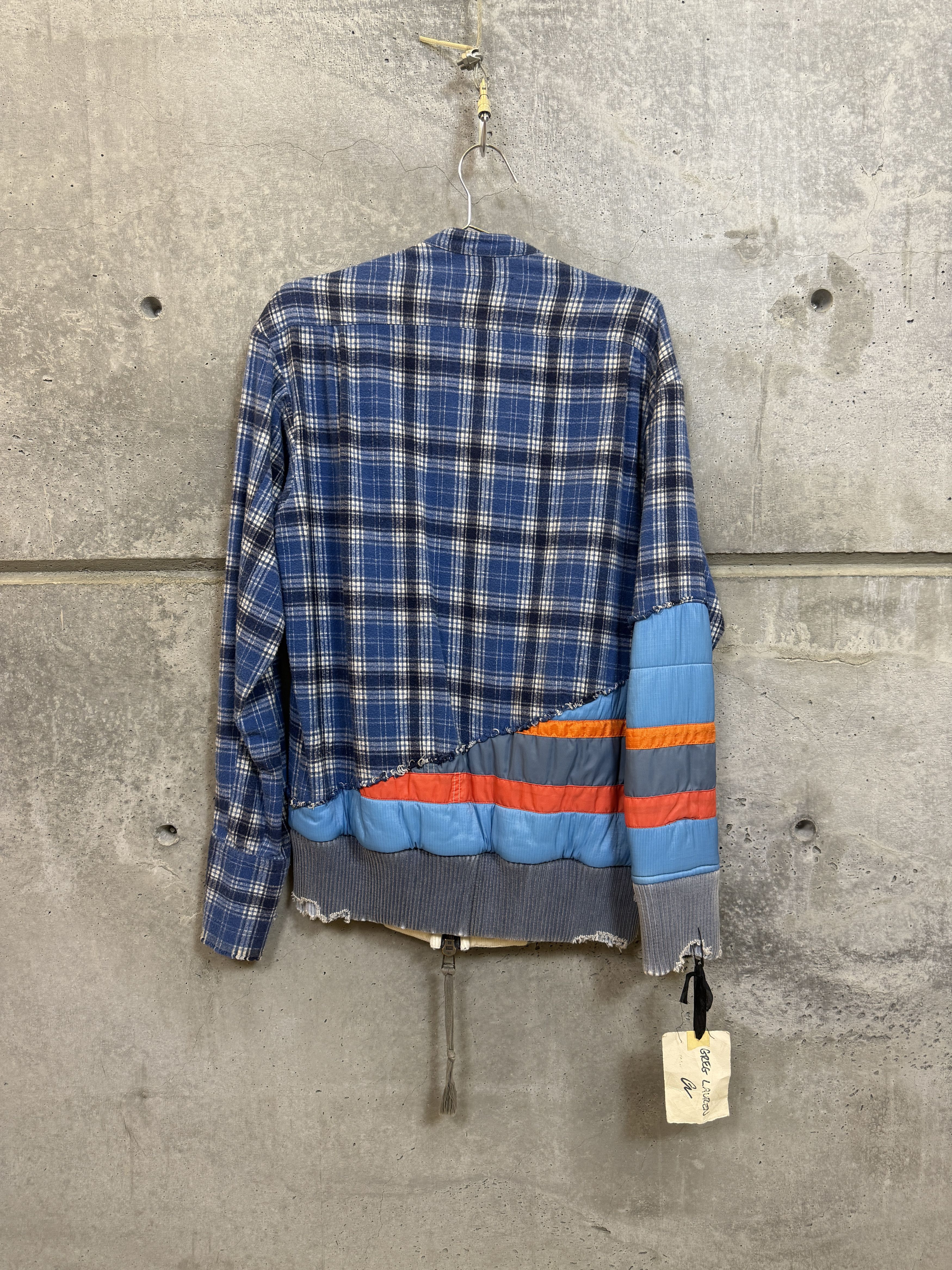 Greg Lauren $2k Greg Lauren Blue Plaid / Blue Nylon Zip Jacket Size US L / EU 52-54 / 3 - 2 Thumbnail