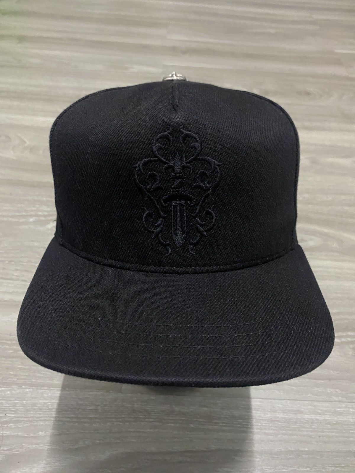 Pre-owned Chrome Hearts Like New! Vine Dagger  Snapback Cap Hat In Black
