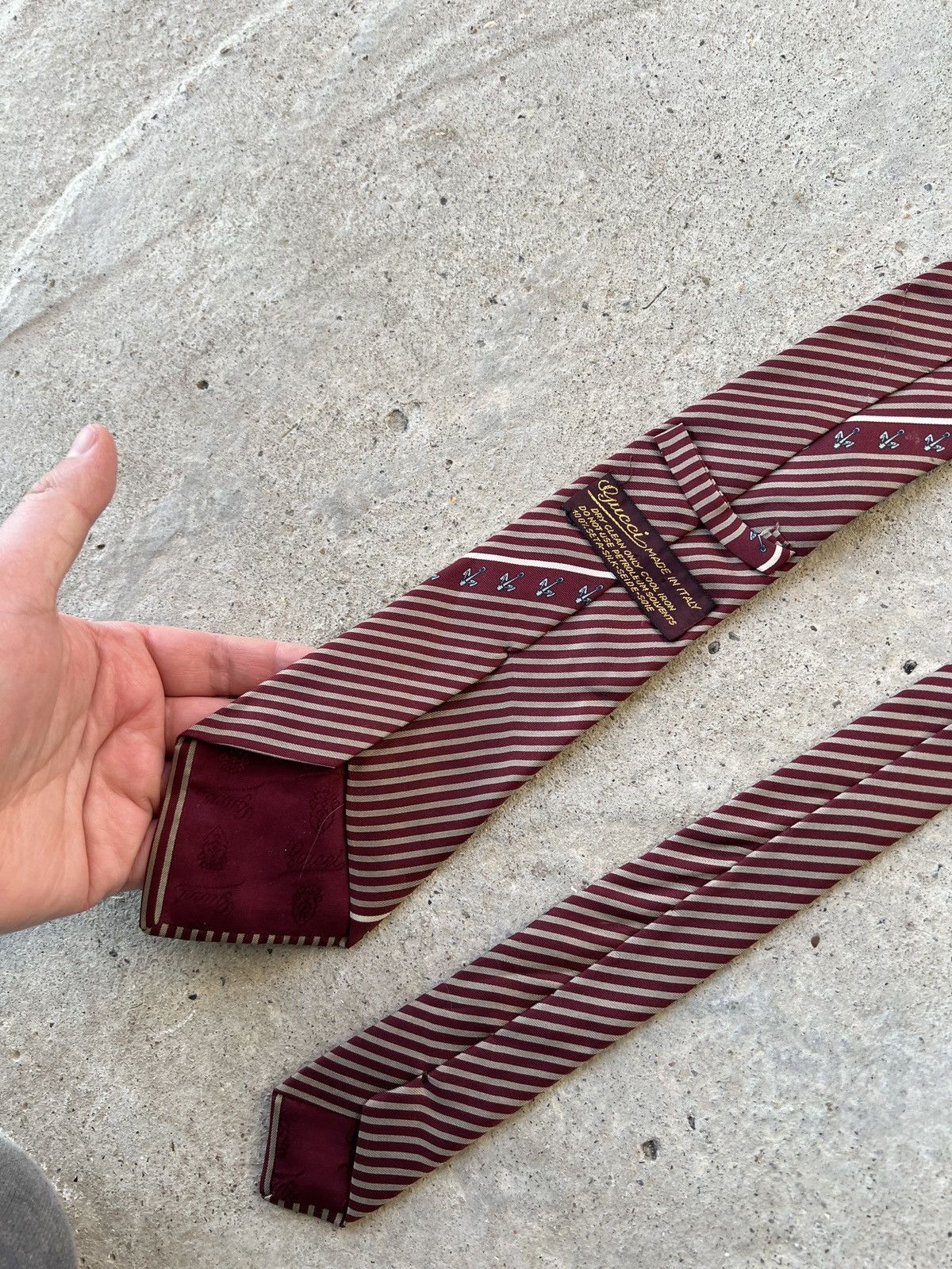 Gucci Vintage Gucci Silk Tie Size ONE SIZE - 3 Thumbnail