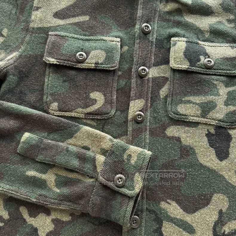 RRL Ralph Lauren RRL Ralph Lauren Camouflage cotton linen knitted shirt Size US S / EU 44-46 / 1 - 5 Thumbnail