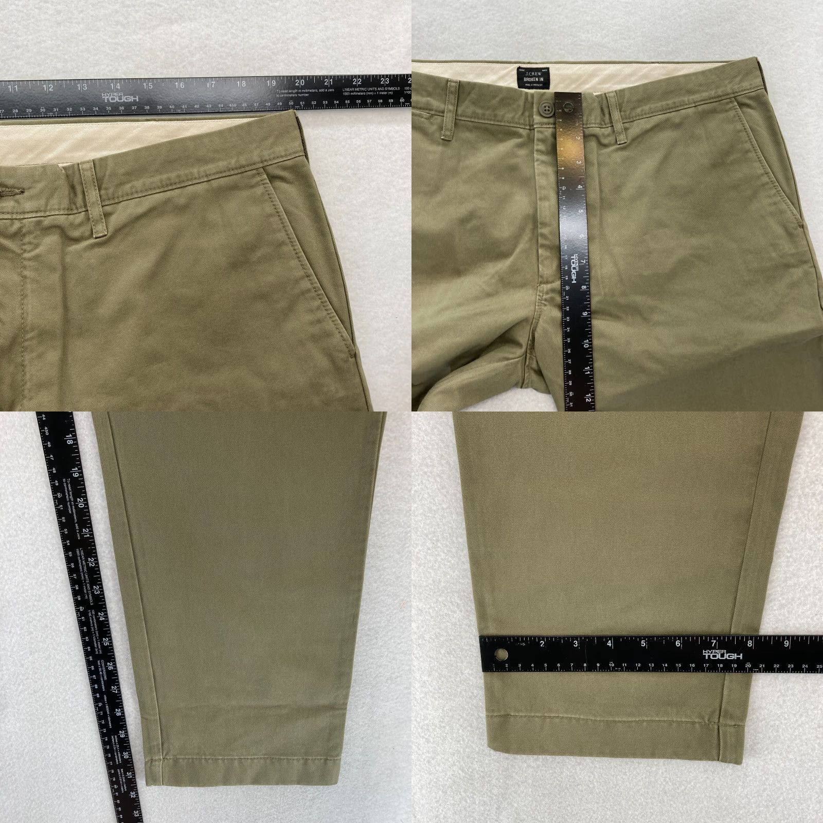 J.Crew J.Crew 484 Broken In Pants Mens 38x32 Slim Fit Straight Leg Green Preppy Casual Size US 38 / EU 54 - 8 Thumbnail