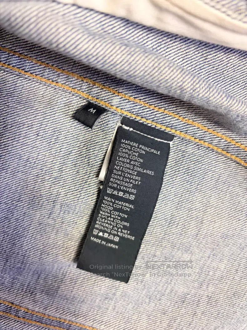 Celine CELINE Blue Washed Distressed Hooded Denim Jacket with Pri Size US M / EU 48-50 / 2 - 5 Thumbnail