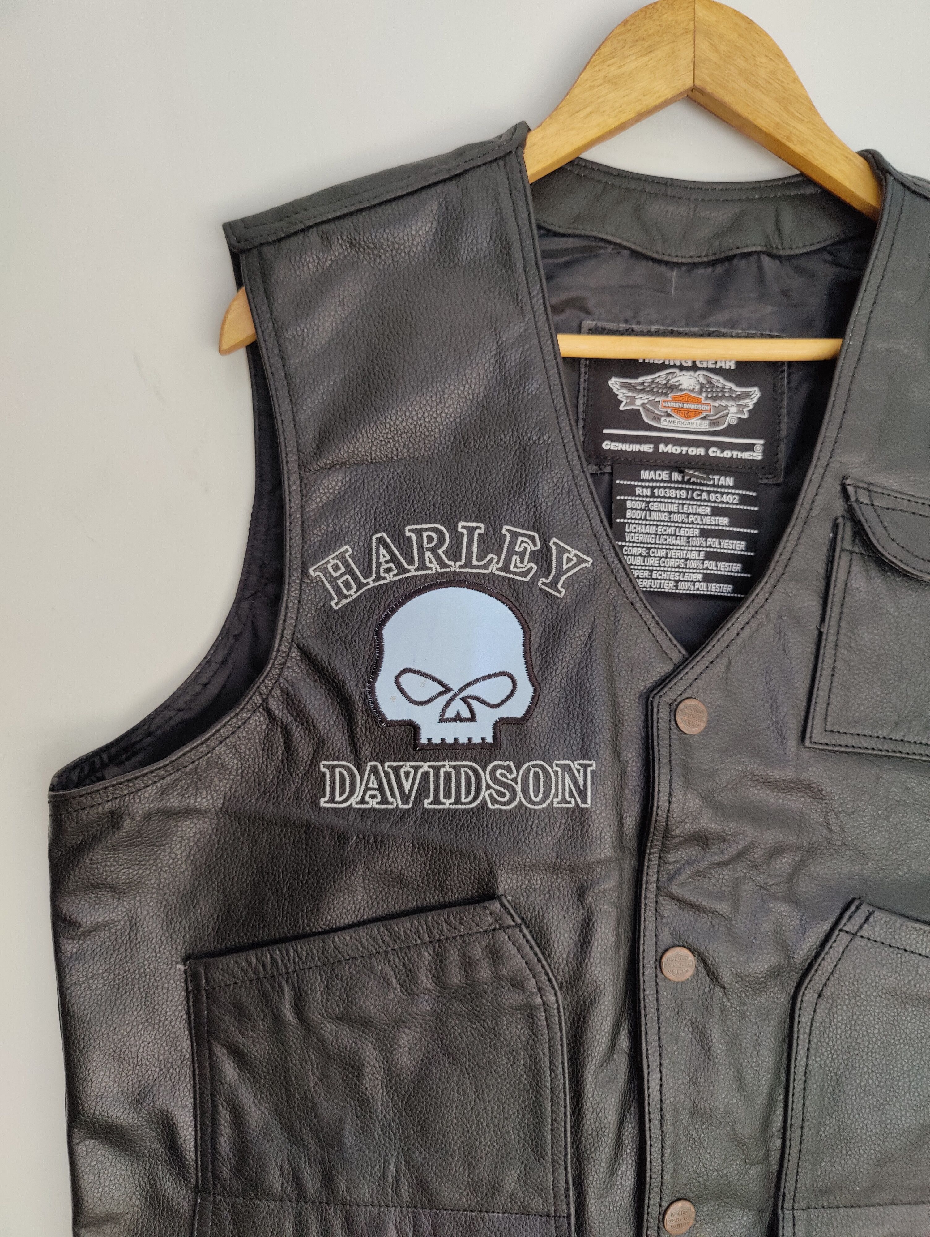 Harley Davidson Harley Davidson Vintage Leather Vest STREETWEAR Size US S / EU 44-46 / 1 - 3 Thumbnail