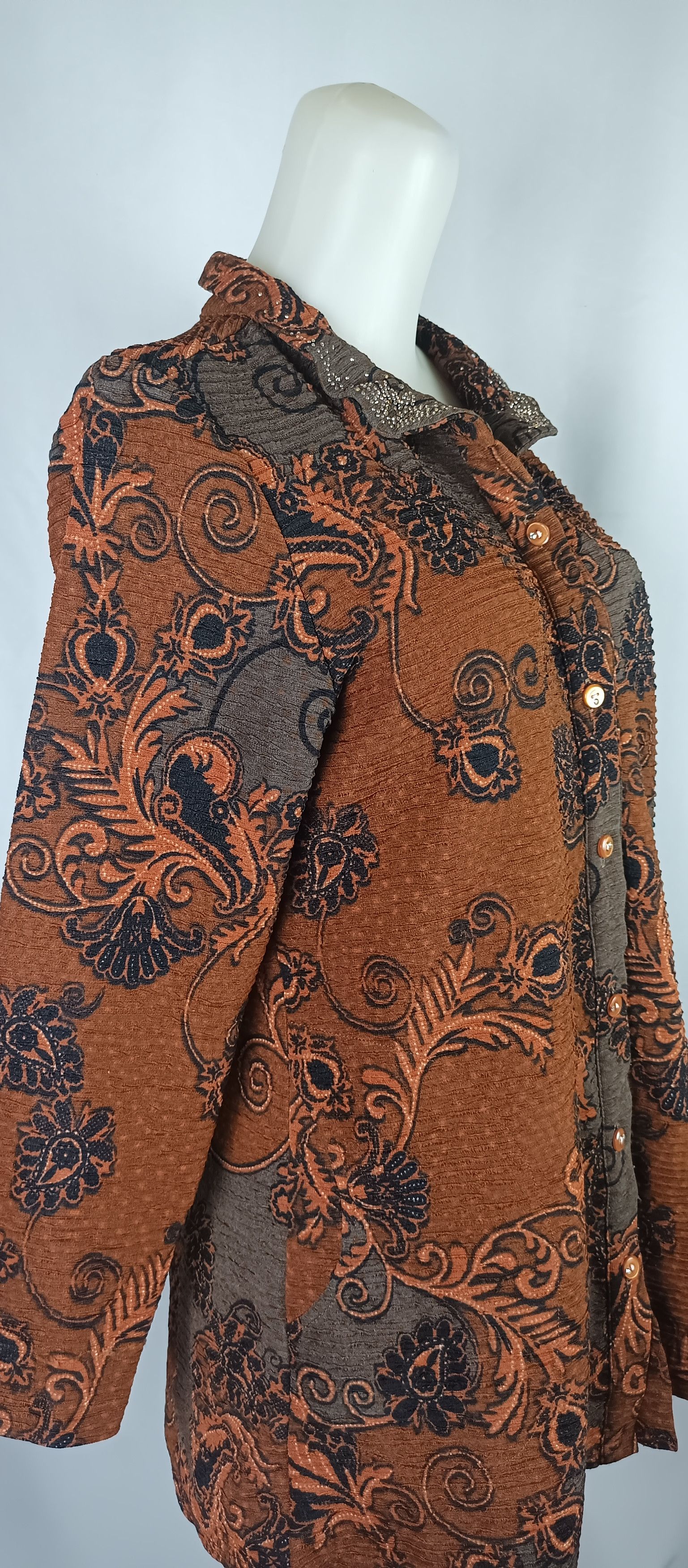 Designer × Japanese Brand × Vintage SSAMZIE Ladies Undefined Pleates Blouses Style Issey Size L / US 10 / IT 46 - 17 Thumbnail