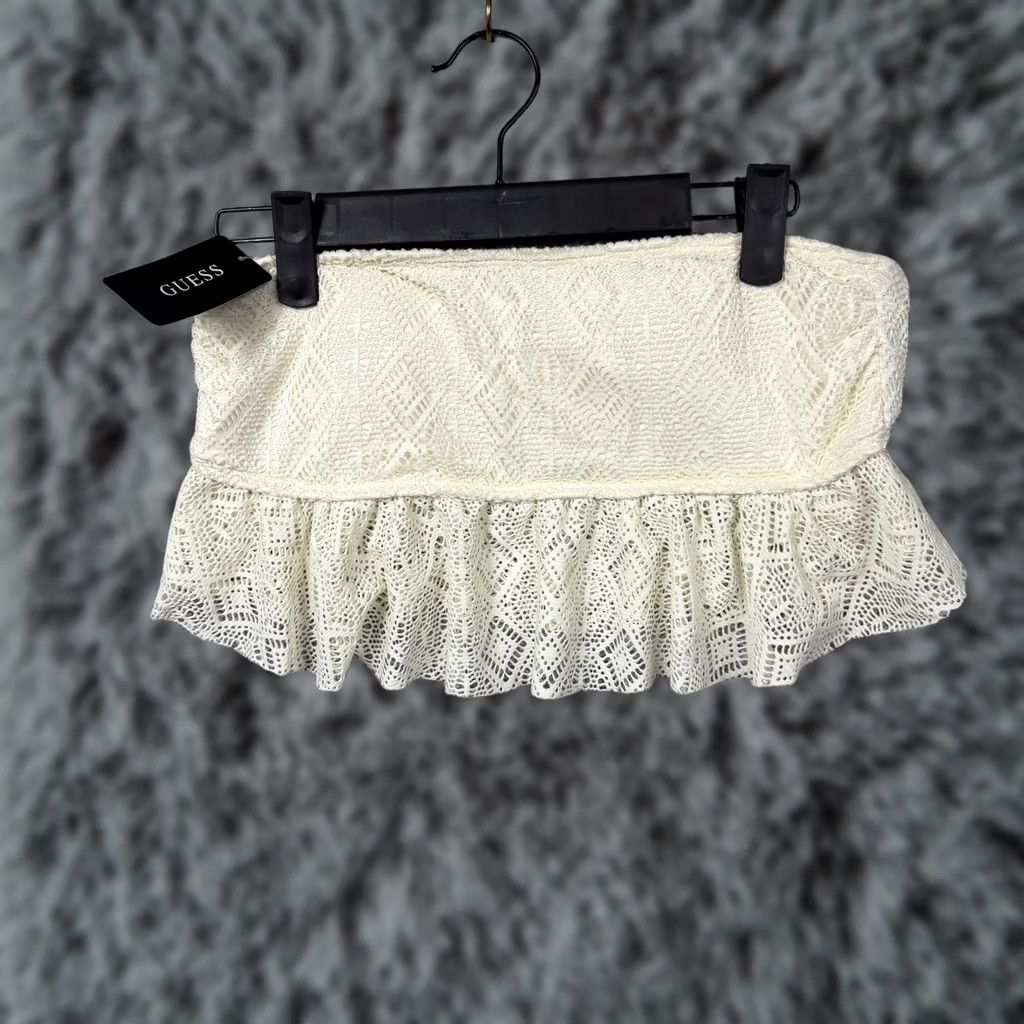 Guess VINTAGE? Guess Lace Bralette Small Bandeau Romantic Rave Festival Fairycore Coquette USA Size ONE SIZE - 1 Thumbnail