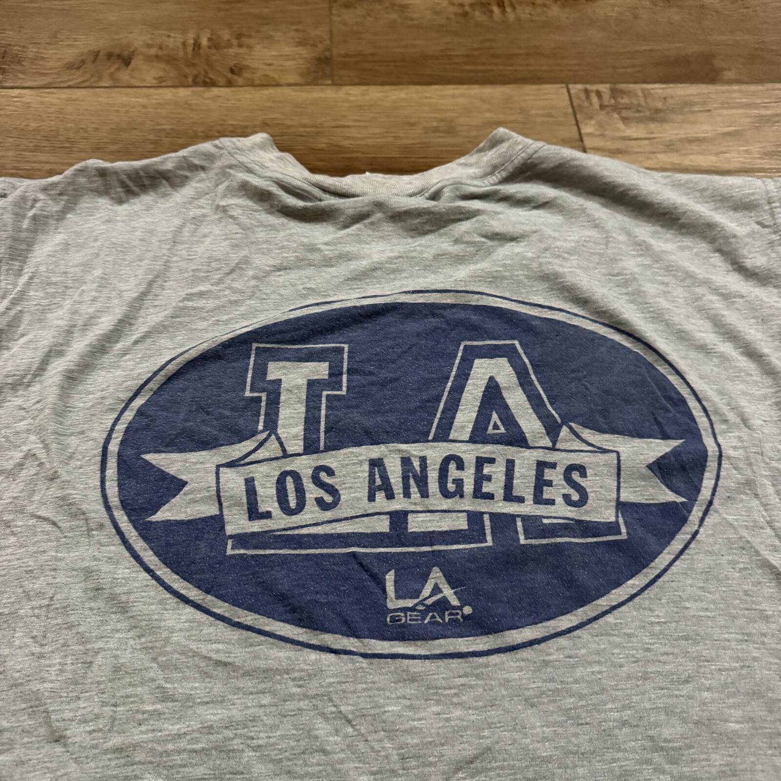 La Gear Vintage 90s Los Angeles LA Gear Gym Fitness Shirt Grey Size US XL / EU 56 / 4 - 8 Thumbnail