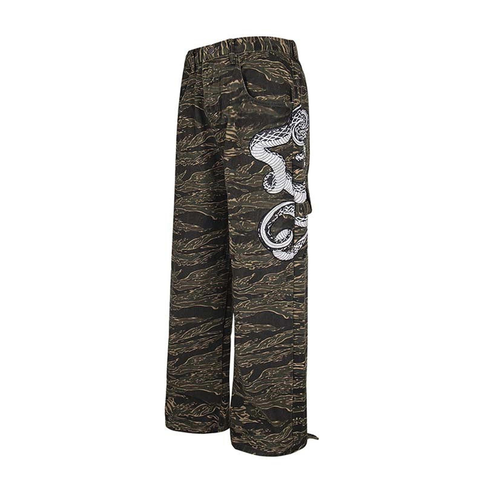 Japanese Brand Camo Straight Wide Leg Pants with Snake Print Size US 32 / EU 48 - 1 Thumbnail
