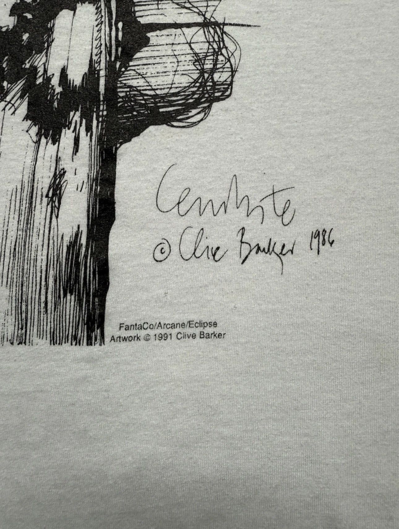 Vintage Title: 1991 Clive Barker Cenobite Tee XL Single Stitch Horro Size US XL / EU 56 / 4 - 4 Thumbnail
