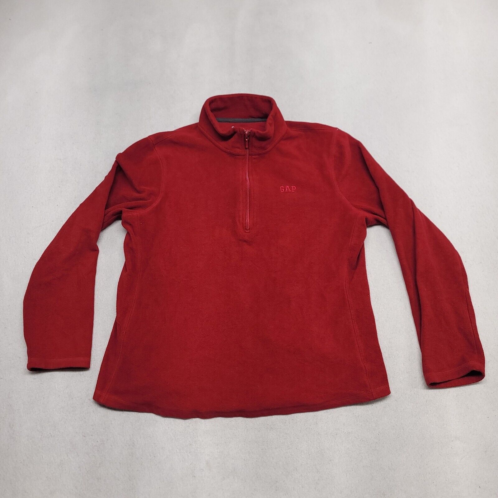 Gap Gap 1/4 Zip Up Pullover Long Sleeve Jacket Womens Size L Red Size L / US 10 / IT 46 - 2 Thumbnail