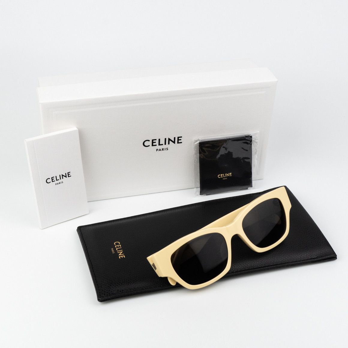 Celine NEW Celine CL40197U 39A MONOCHROMS Unisex Cat Eye Sunglasses Size ONE SIZE - 11 Thumbnail