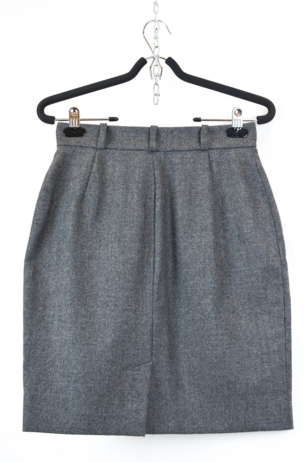 Balenciaga Balenciaga Paris Vintage Grey Wool Skirt – Size 40 Size 27" / US 4 / IT 40 - 2 Thumbnail