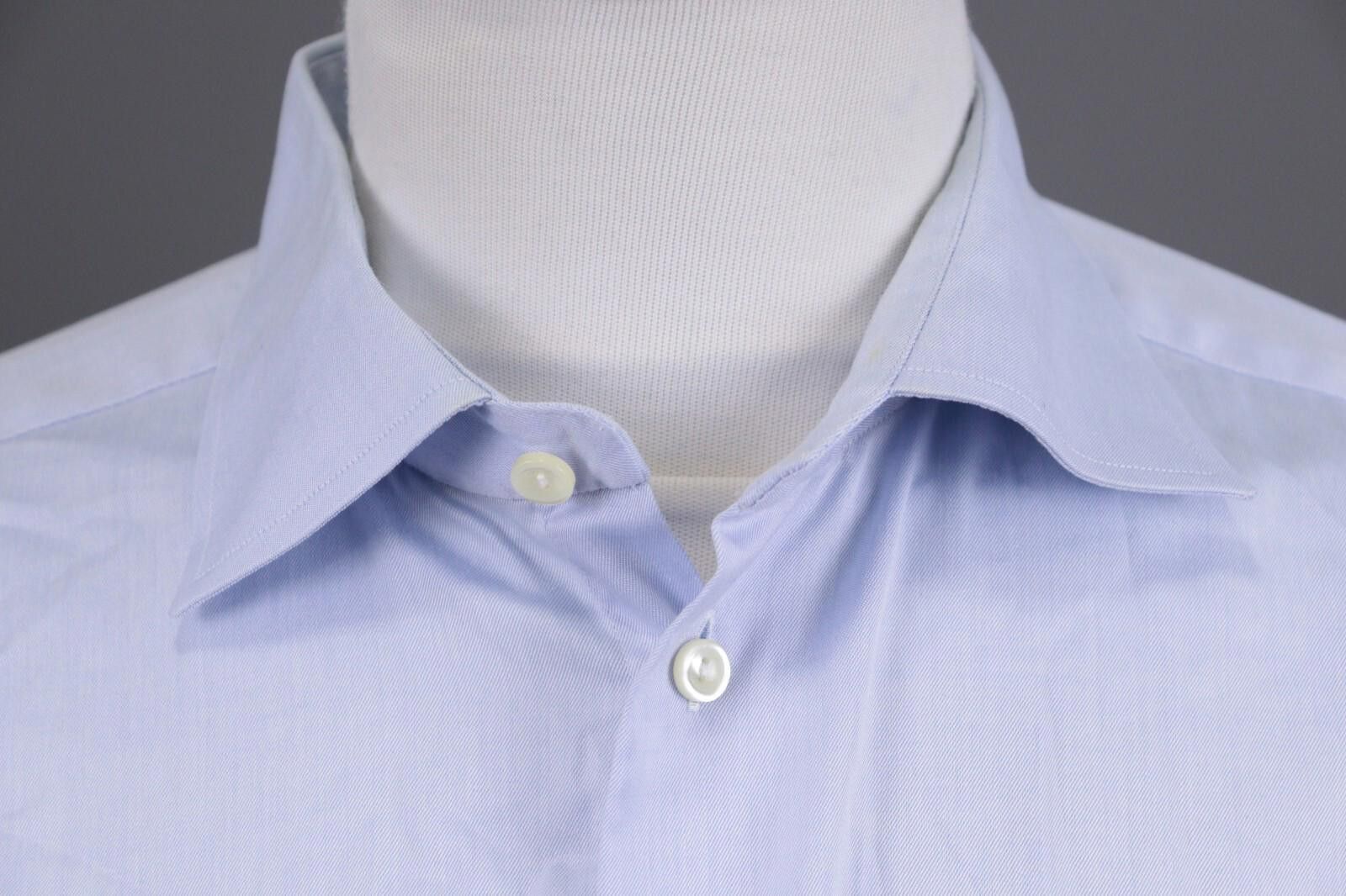 Eton Eton Slim Fit Blue Button Down Shirt Size 44 / 17 1/2 Size US M / EU 48-50 / 2 - 4 Thumbnail