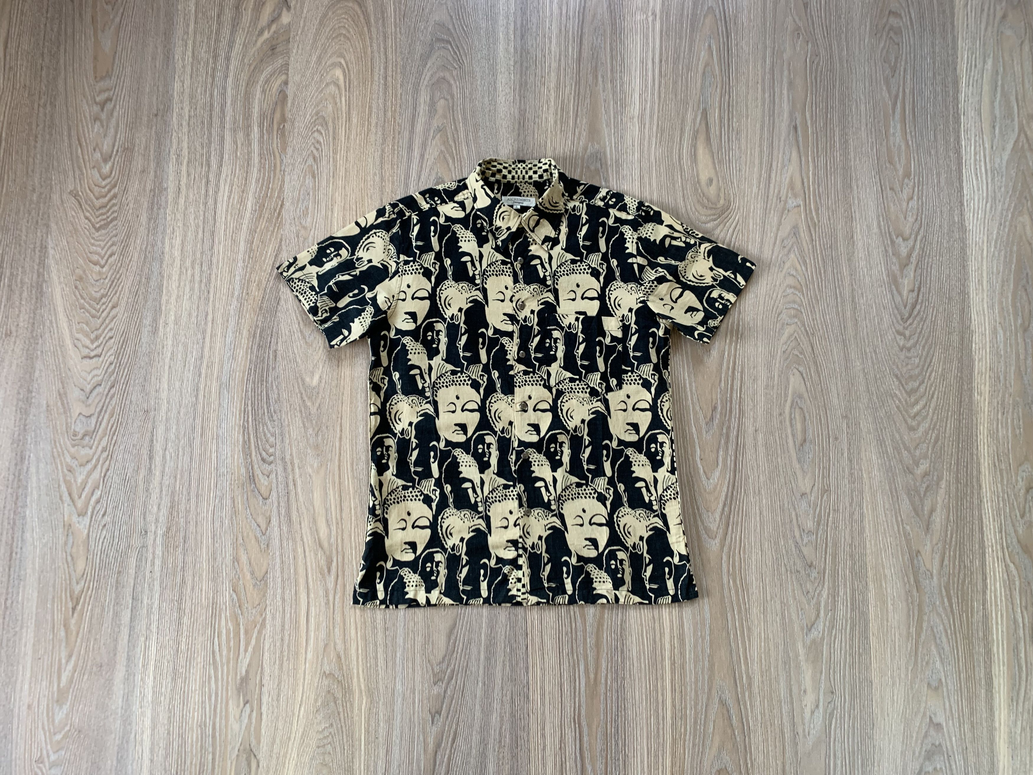 Other Alchemists Buddha Monogramm Cotton Printed Hawaiian Shirt Size US S / EU 44-46 / 1 - 1 Thumbnail