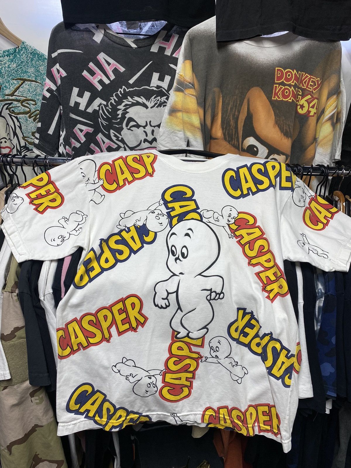 Vintage 90’s Vintage Casper All Over Print Tee Shirt Medium Size US M / EU 48-50 / 2 - 1 Thumbnail