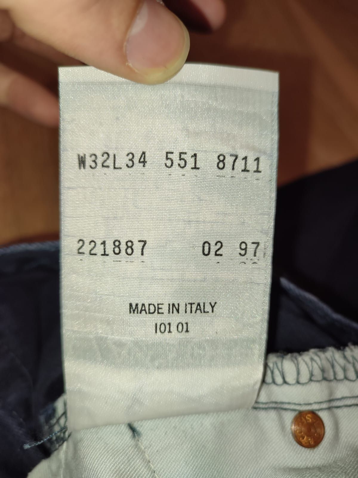 Levi's 👖 LEVI'S 551 White Tab – Made In Italy –1997 (W32 L34) Size US 32 / EU 48 - 6 Thumbnail