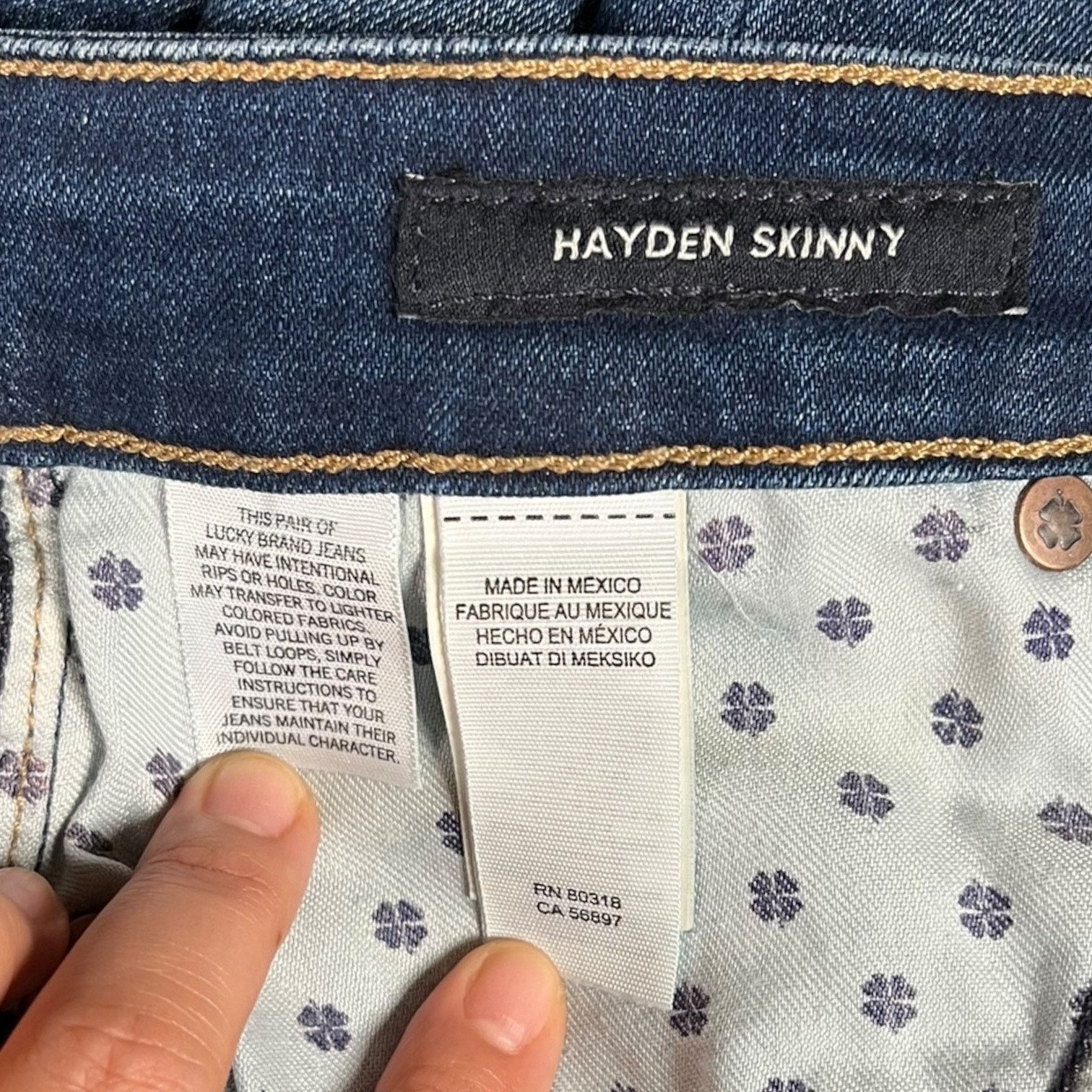 Lucky Brand Lucky Brand Hayden Skinny Women's 2/26 Ankle Blue Stretch Size 26" / US 2 / IT 38 - 7 Thumbnail