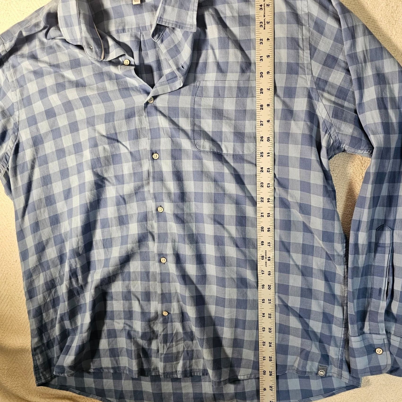 Peter Millar Peter Millar Shirt Button-Up XL Blue Check Mens Long Sleeve Casual Vintage No Size US XL / EU 56 / 4 - 5 Thumbnail