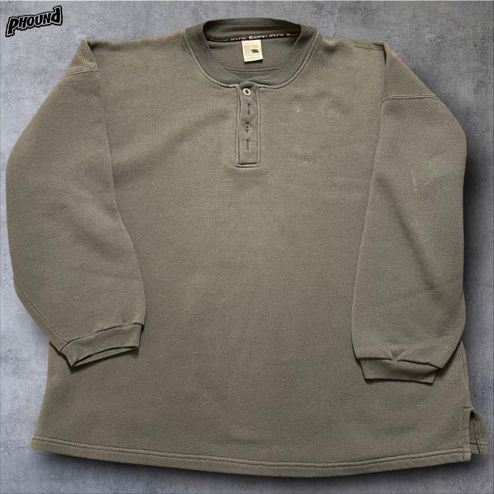 Russell Athletic Russell Athletic Shirt Mens 2XL Henley Long Sleeve Waffle Size US XXL / EU 58 / 5 - 1 Thumbnail