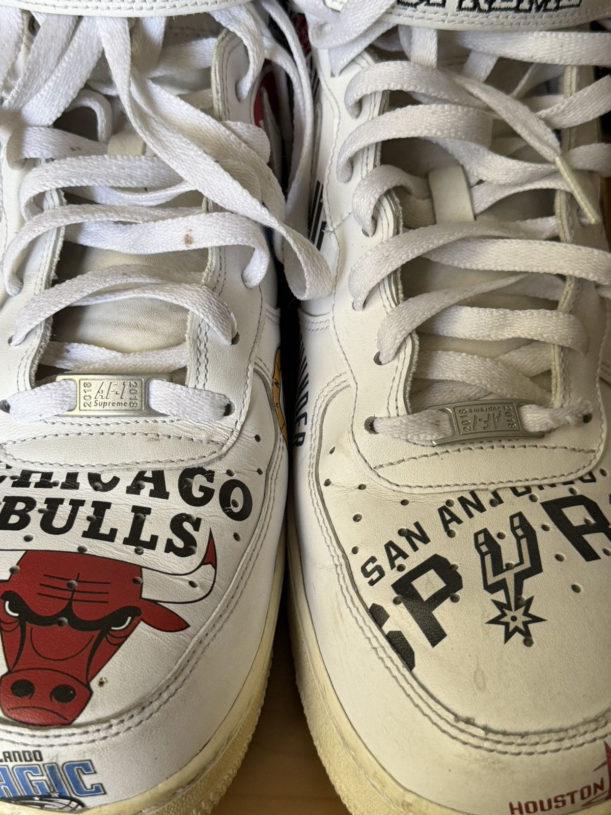 NBA × Nike × Supreme Nike Air Force 1 Mid Supreme NBA white Size US 12 / EU 45 - 10 Thumbnail