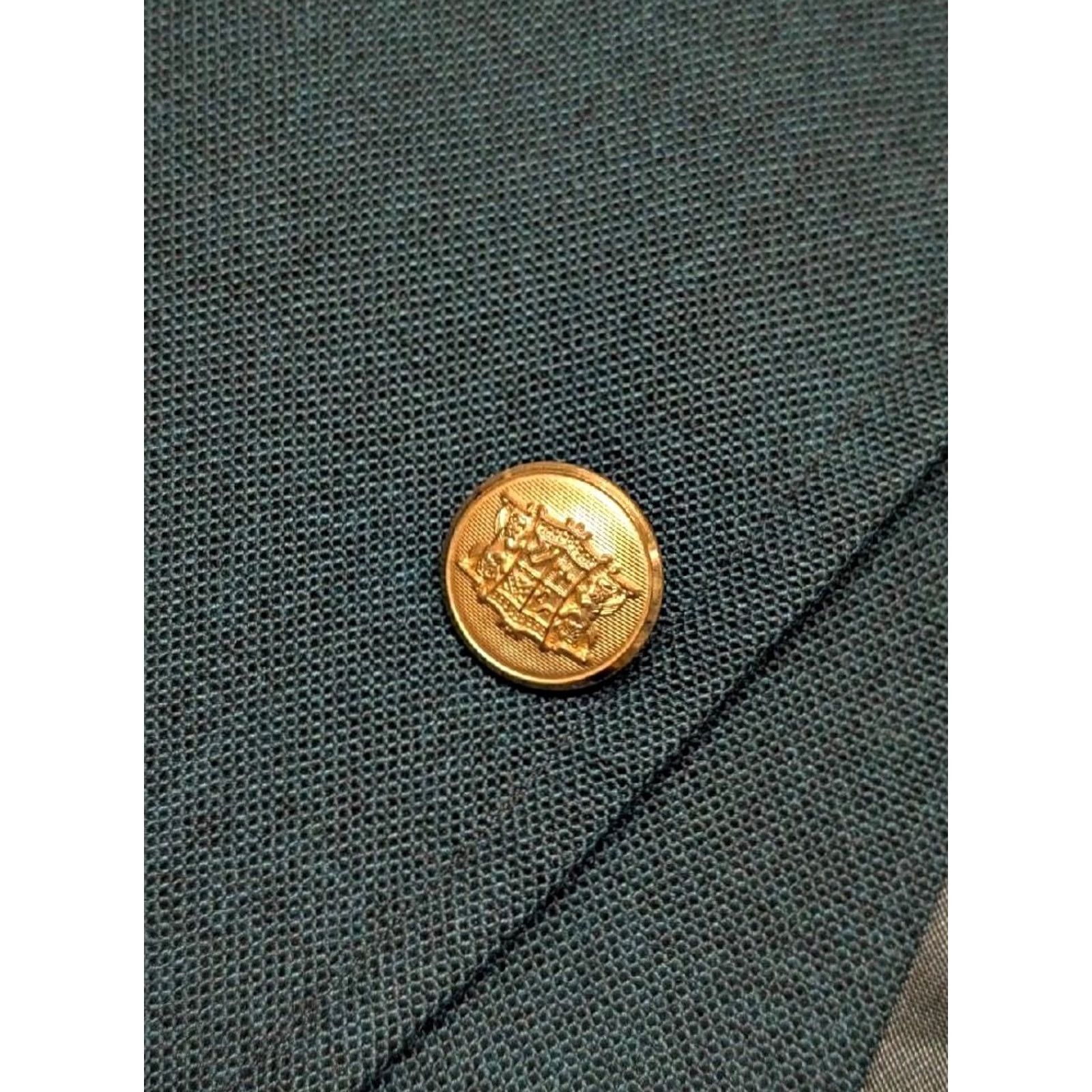 Vintage Palm Beach 1980s 48L Wool Blazer Green USA Made Blazer Men Golf Masters Agusta Vintage BLAZER Size 48R - 3 Thumbnail