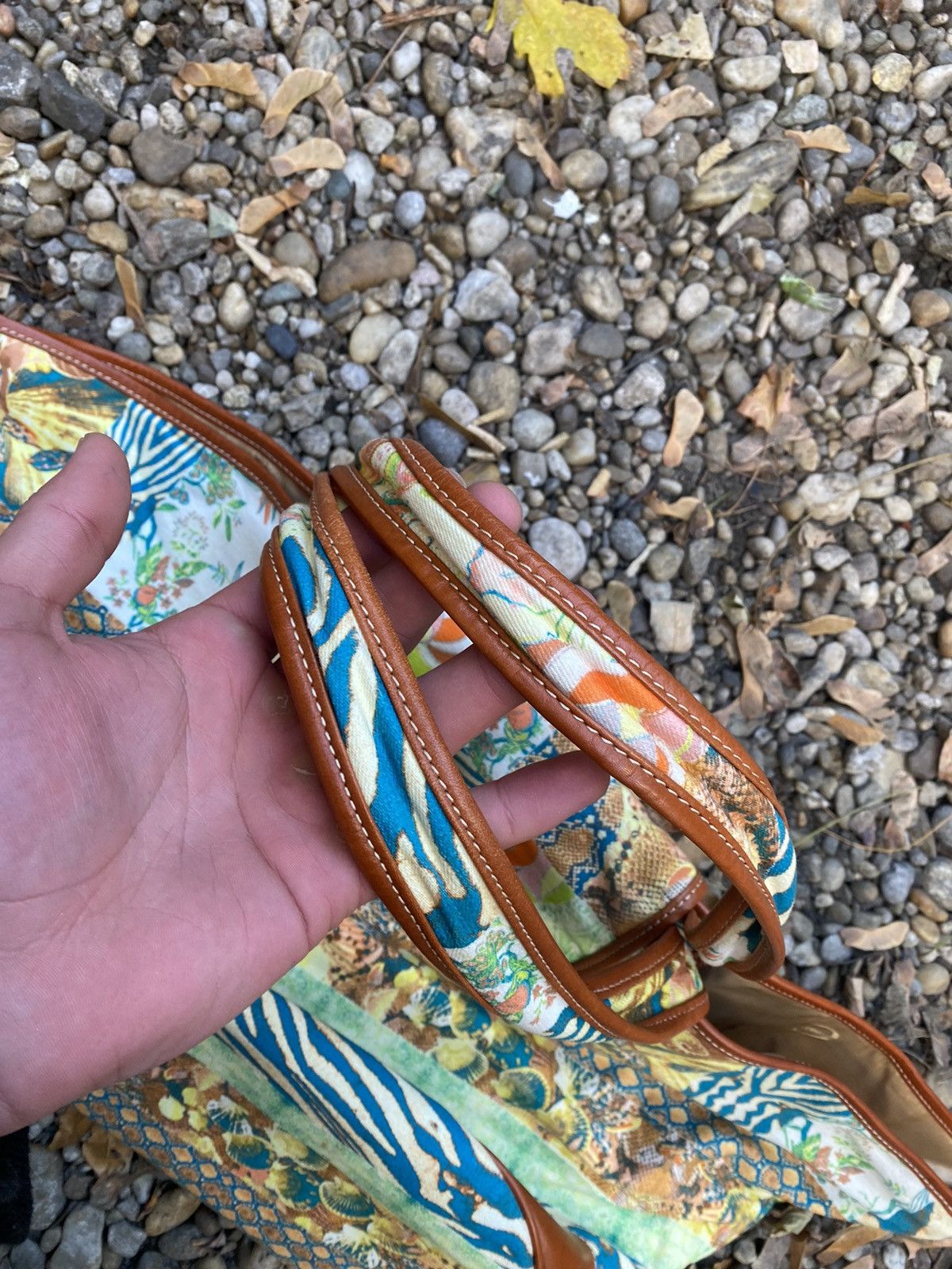 Roberto Cavalli × Vintage Roberto Cavalli Just Cavalli Overprinted 90s Handbag Size ONE SIZE - 8 Thumbnail