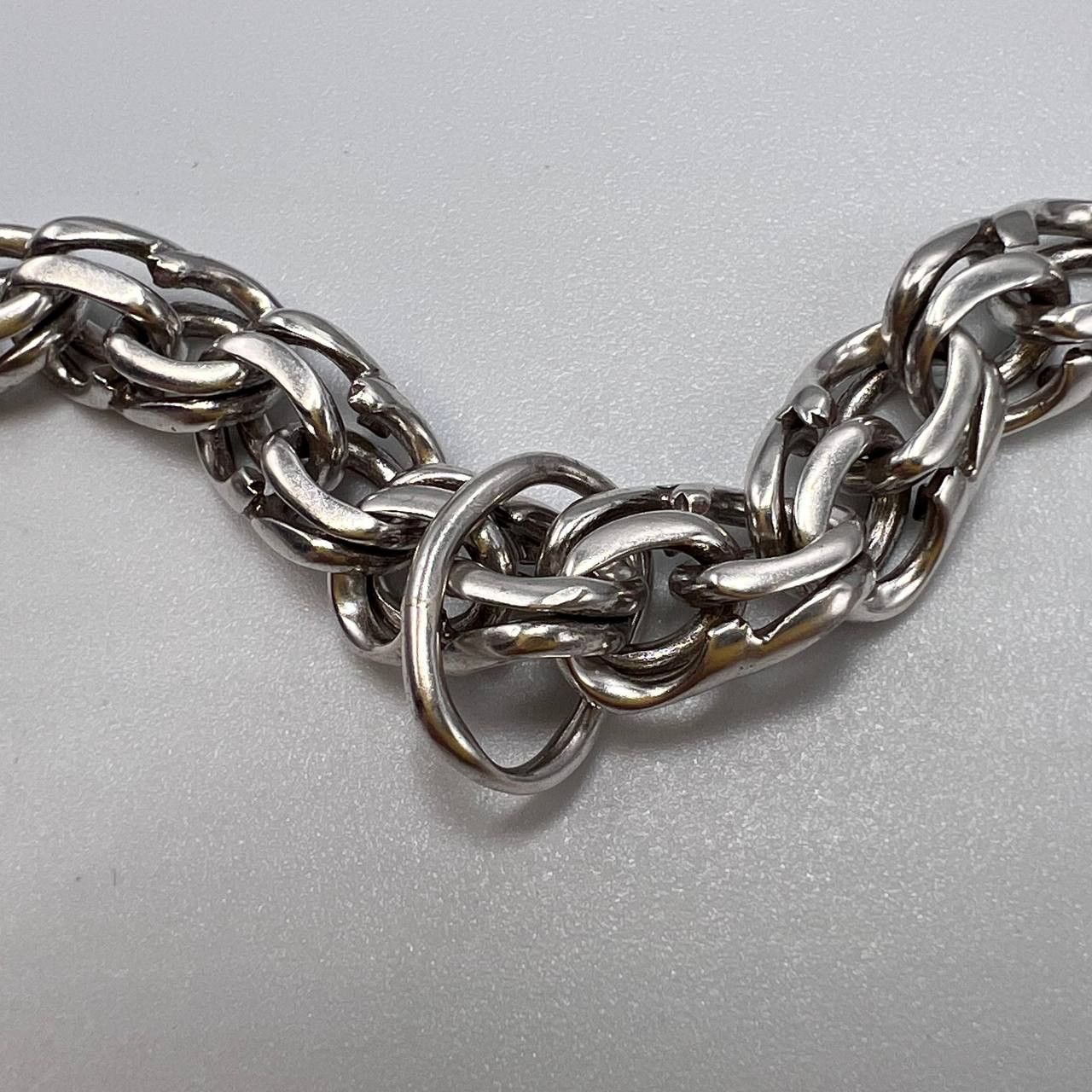 Sterling Silver Massive Vintage Sterling Silver 925 Chain Necklace 69 gr Size ONE SIZE - 5 Thumbnail