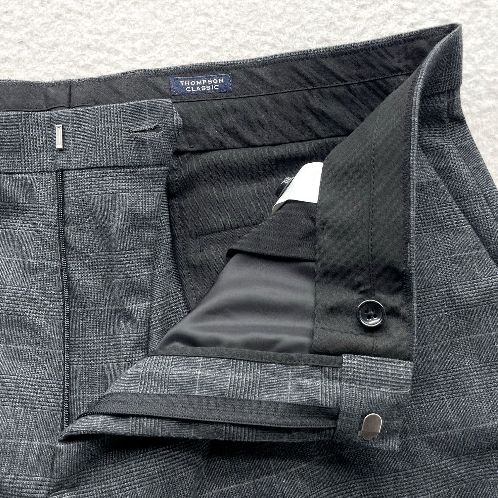 J.Crew J. Crew Thompson Dress Pants 38x30 Gray Glen Plaid Stretch Classic Size US 38 / EU 54 - 5 Thumbnail