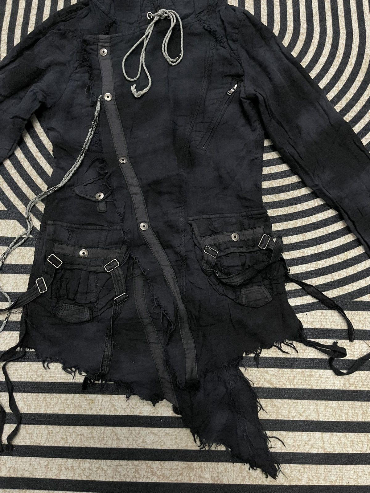 semanticdesign 2000s SEMANTIC DESIGN ASYMMETRICAL GRUNGE LONG HOOD JACKET Size US S / EU 44-46 / 1 - 4 Thumbnail