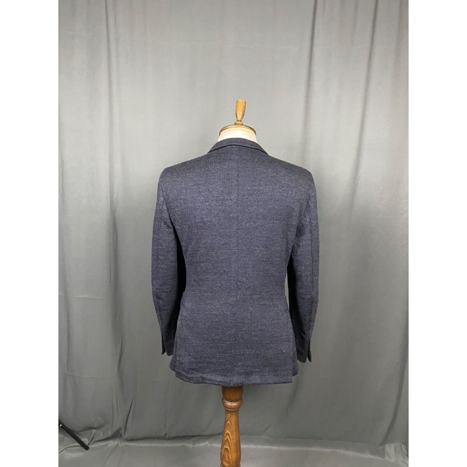 Boglioli MINT! Boglioli Dover Herringbone Men's Blue Wool Blazer Spor Size 54R - 7 Thumbnail