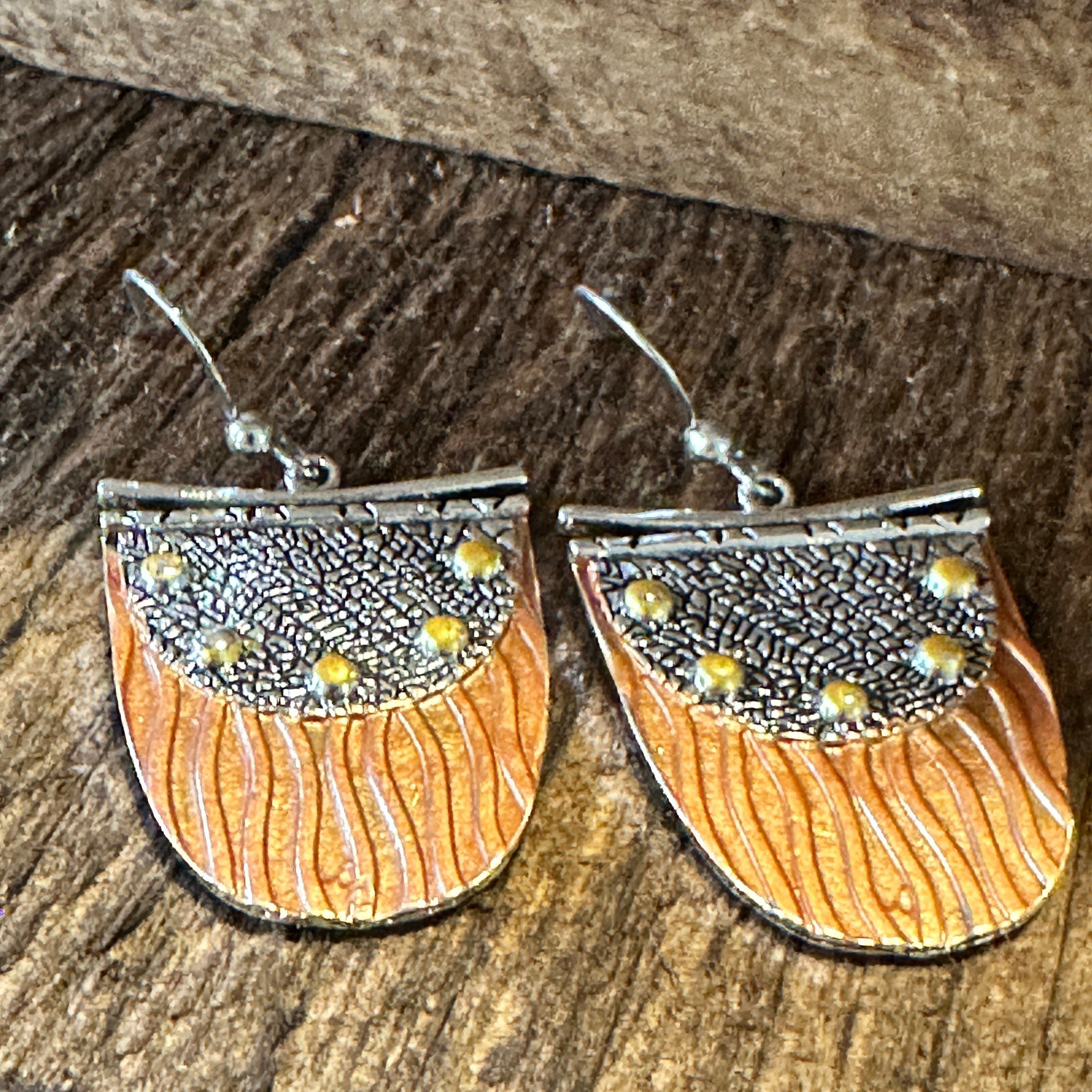 Other Handcrafted Bohemian Copper Dangle Earrings, Retro Ethnic St Size ONE SIZE - 5 Thumbnail