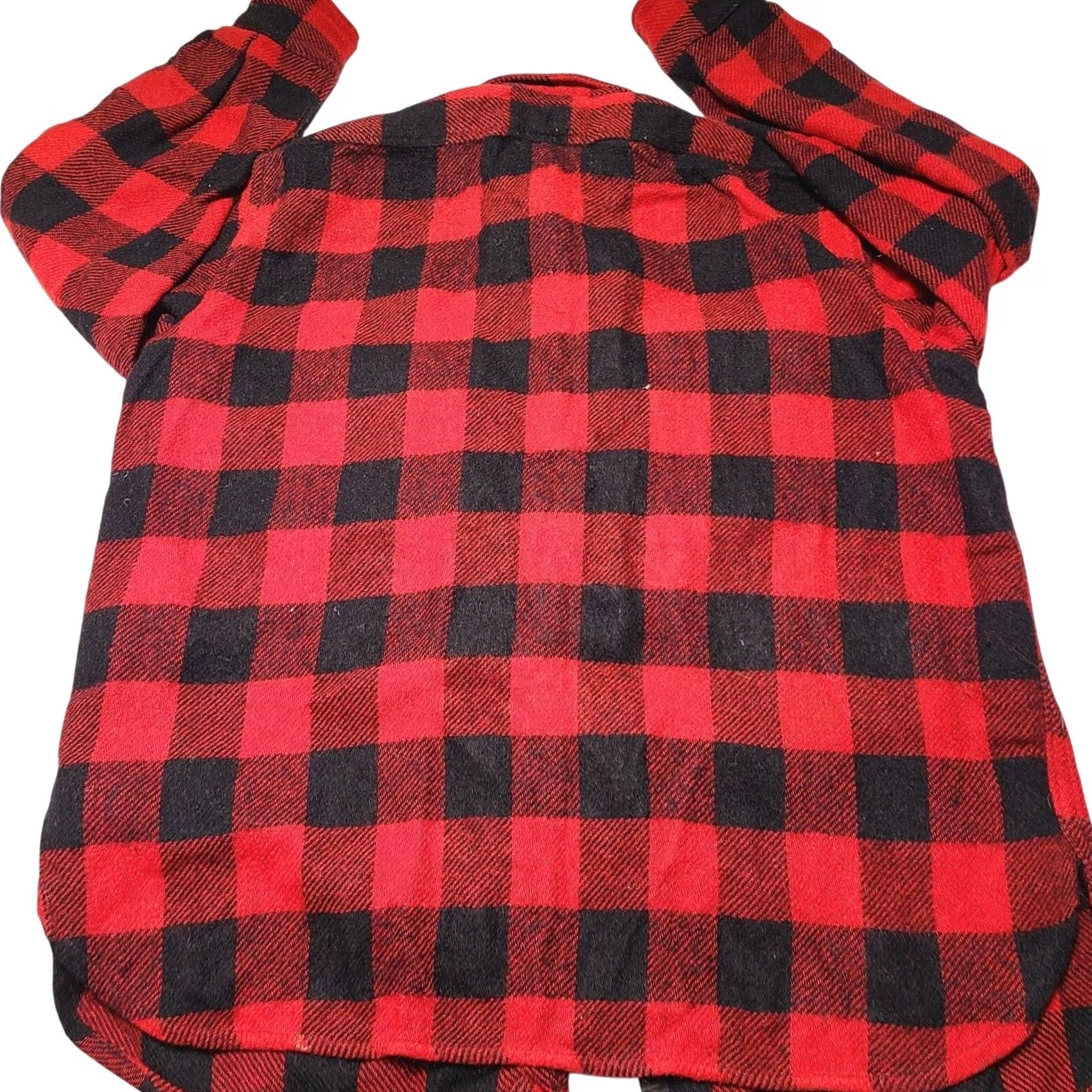 Sears VINTAGE Sears King Road Shop Mens L Button Flannel Full Cut Long Sleeve 70s Plaid Wool Red Tail Pocket Jacket? Size US L / EU 52-54 / 3 - 2 Thumbnail