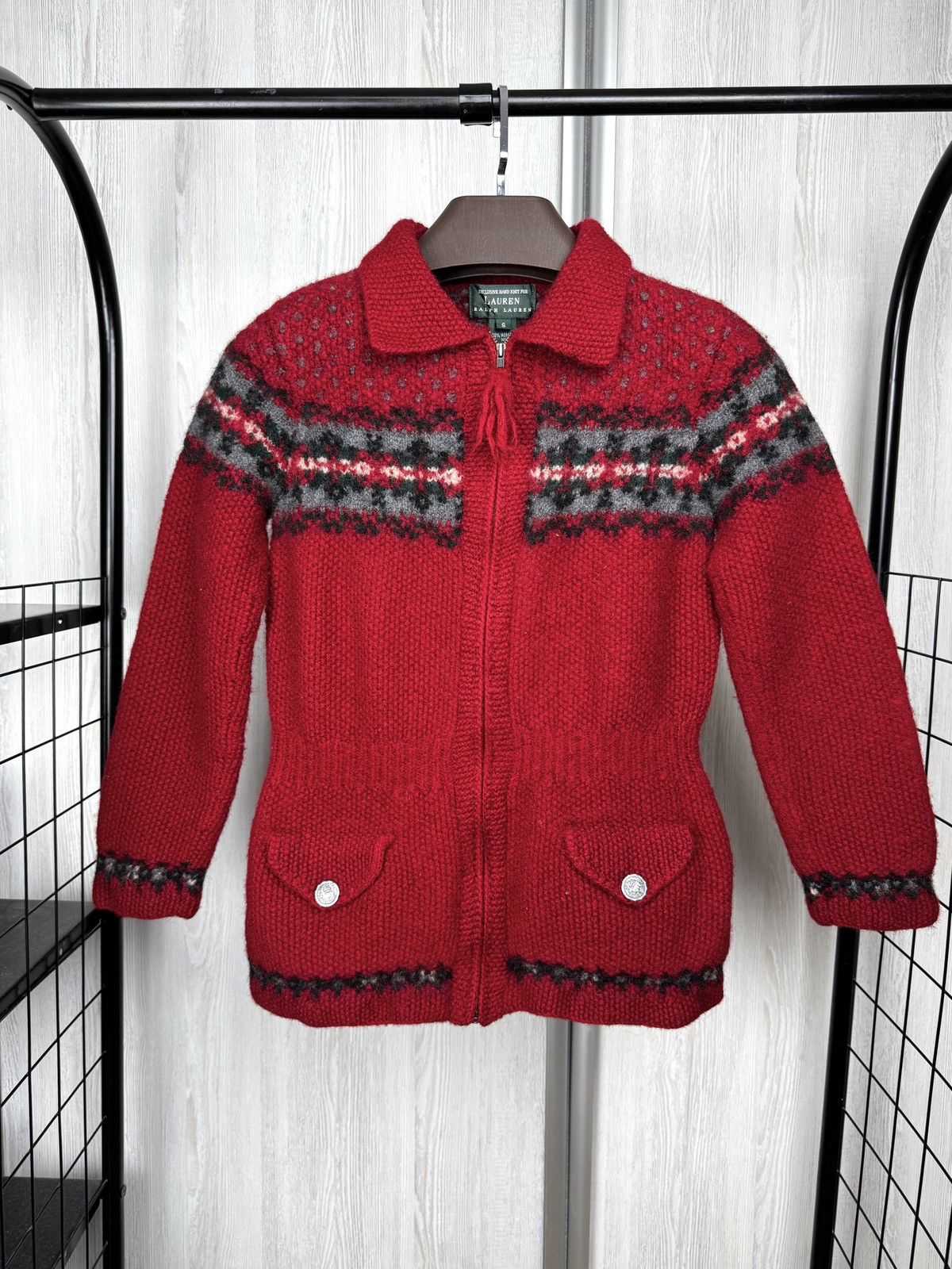 Lauren Ralph Lauren Ralph Lauren Sweater Cardigan Exclusive Hand Knit Fair Isle Size S / US 4 / IT 40 - 1 Thumbnail