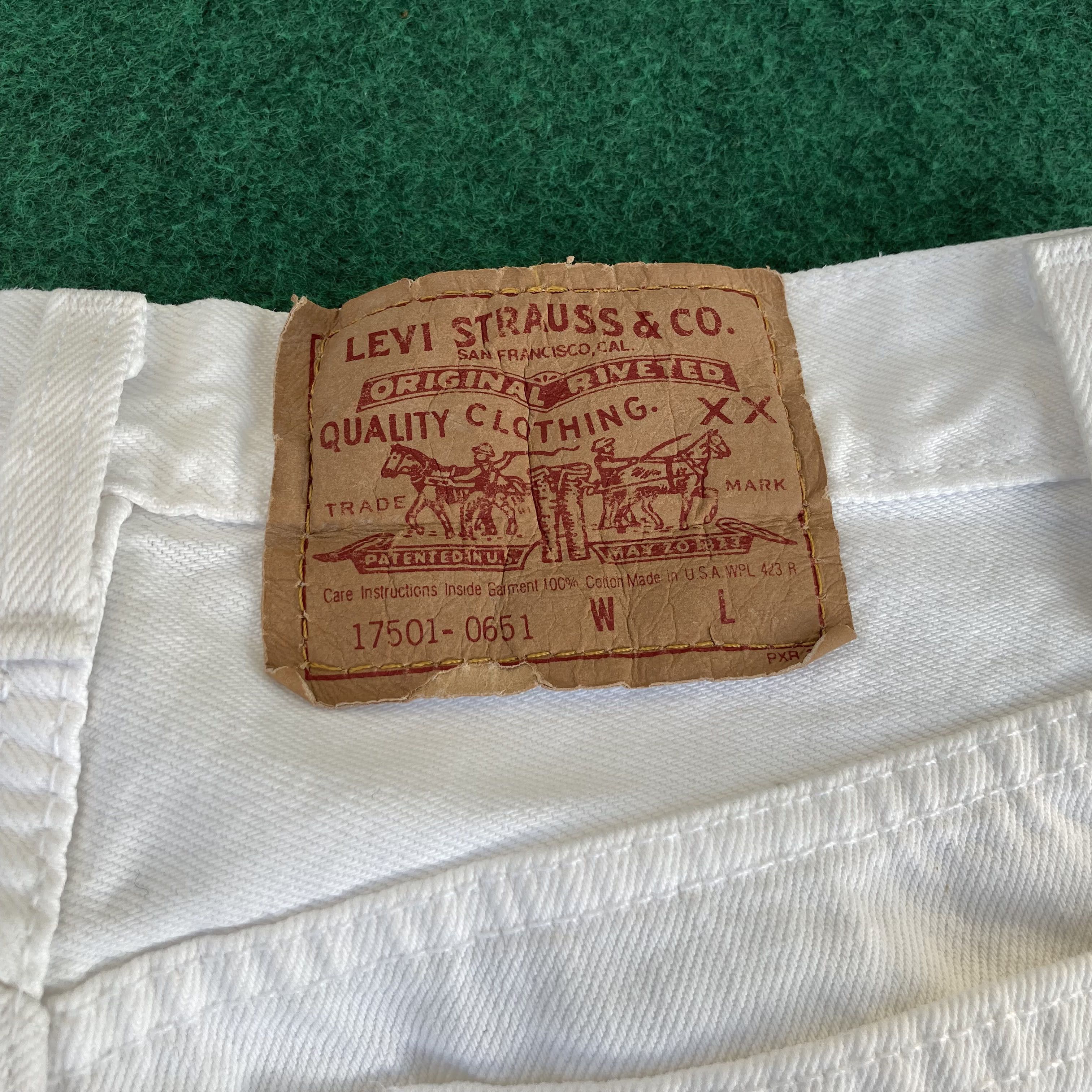 Levi's × Vintage Vtg Levis 501 Distressed Ripped Women White Grunge Jeans Size 26" / US 2 / IT 38 - 12 Thumbnail