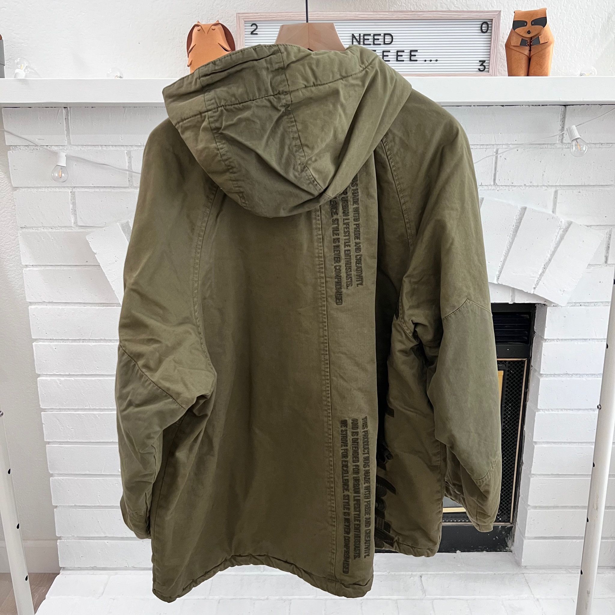 Aape Aape by A Bathing Ape Khaki Bomber Jacket - Quilted Lining Size US L / EU 52-54 / 3 - 6 Thumbnail