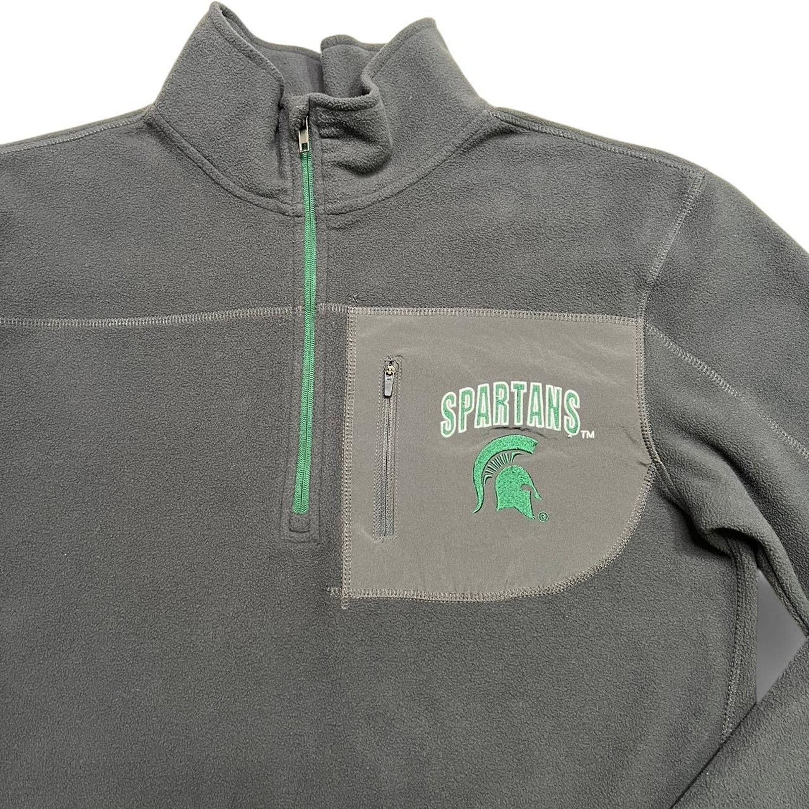 Collegium Michigan State Spartans 1/4 Zip Men’s Pullover - L Size US L / EU 52-54 / 3 - 1 Thumbnail