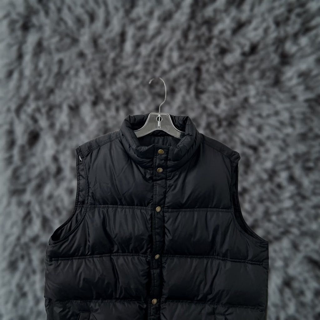 Lands' End VINTAGE Lands' End Down Puffer Vest Mens Large Black Snap Front Quilted Jacket Size US L / EU 52-54 / 3 - 1 Thumbnail