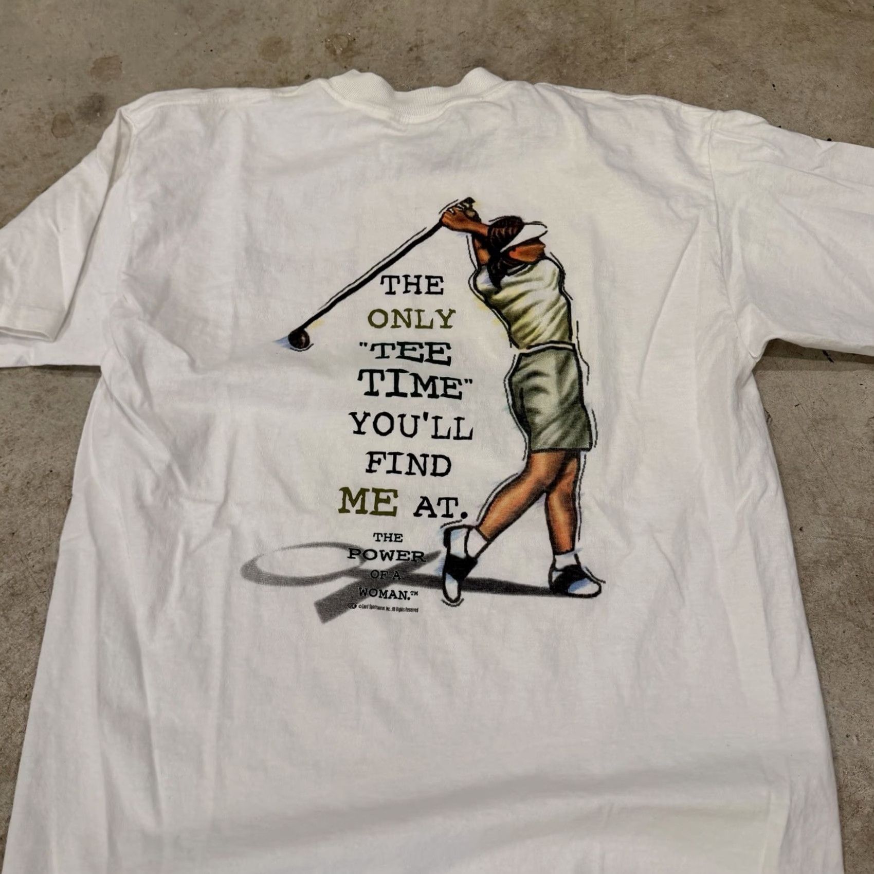 Vintage VINTAGE The Power Of A Women Womens Golf Shirt 90s White Size L T-Shirt Mens? Size L / US 10 / IT 46 - 2 Thumbnail