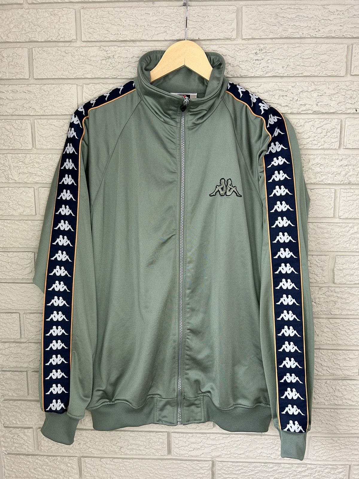 Kappa × Vintage Vintage 90s Kappa Olive Green Track Jacket Size US M / EU 48-50 / 2 - 1 Thumbnail