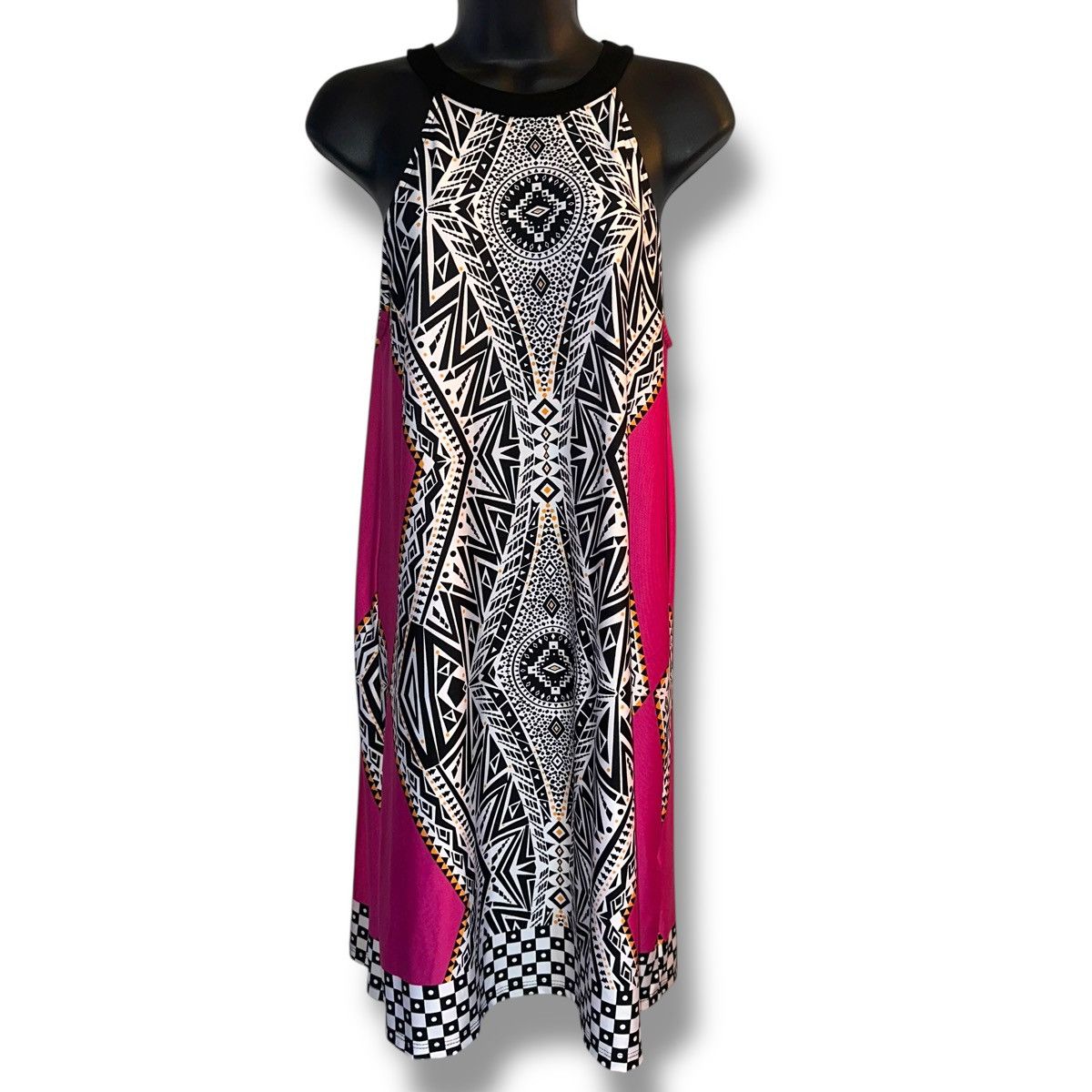 Venus Venus geometric print high neck sleeveless dress Size M / US 6-8 / IT 42-44 - 1 Thumbnail