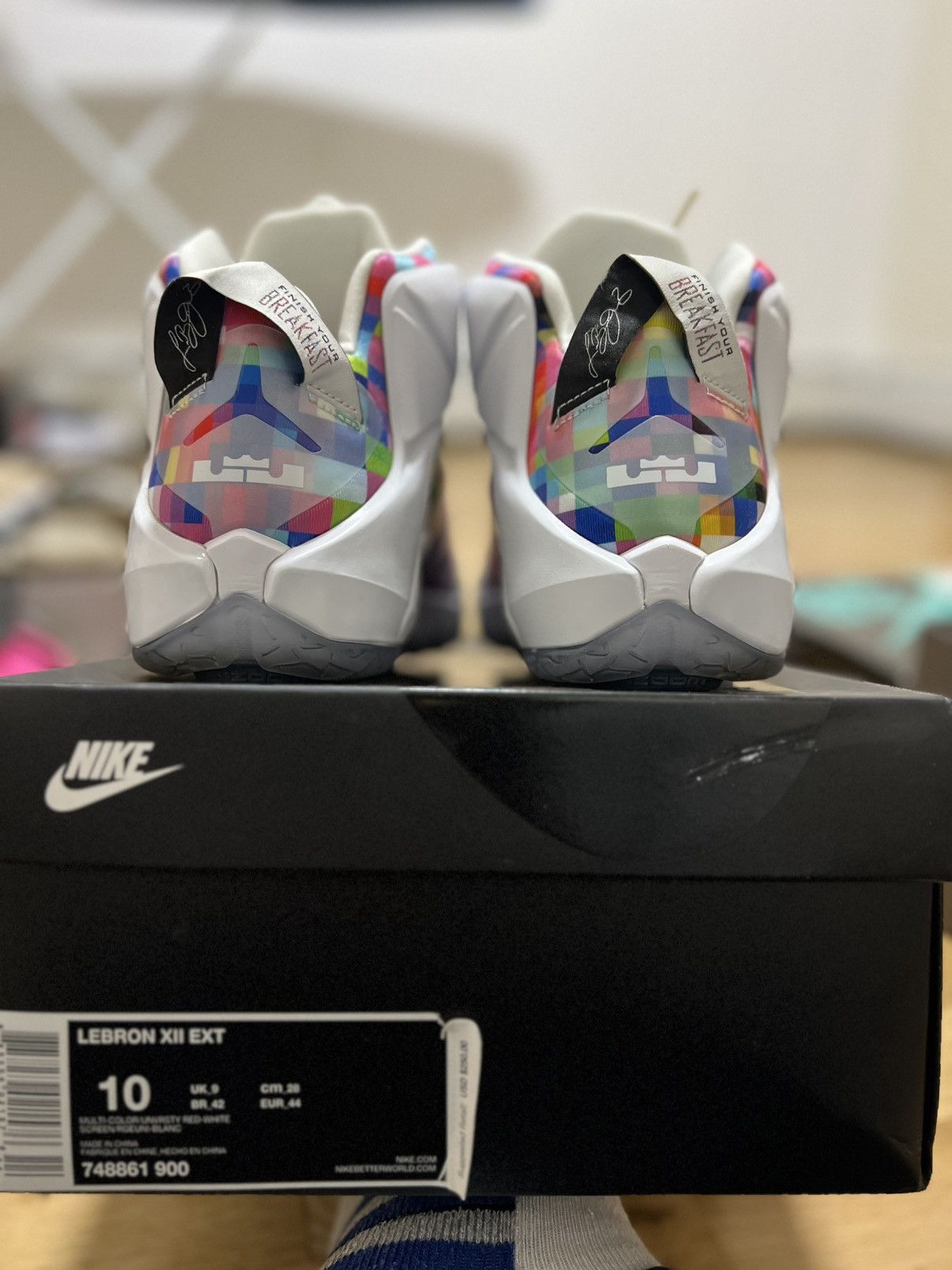 Nike Lebron XII EXT “Finish Your Breakfast” Size 10