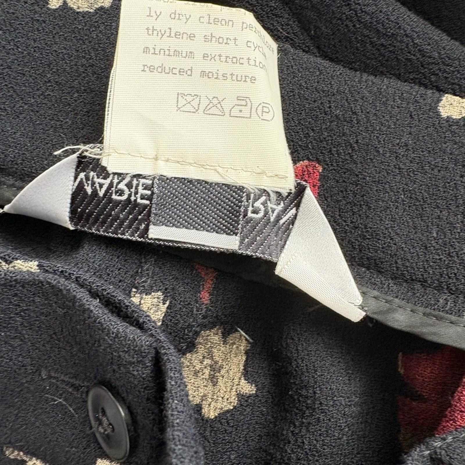 Designer Mariella Burani Women’s sz6 100% Wool Floral Pants Vintage Size 28" / US 6 / IT 42 - 7 Thumbnail