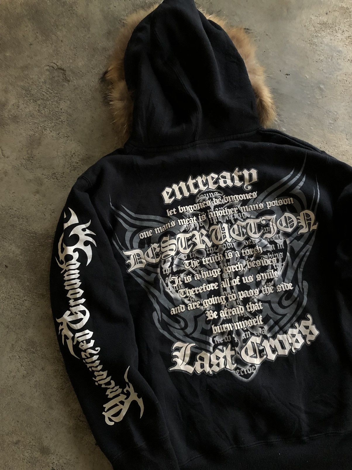 If Six Was Nine JAPANESE BEAUMERE FUR HOODIE POEM GOTHIC STYLE Size US M / EU 48-50 / 2 - 3 Thumbnail