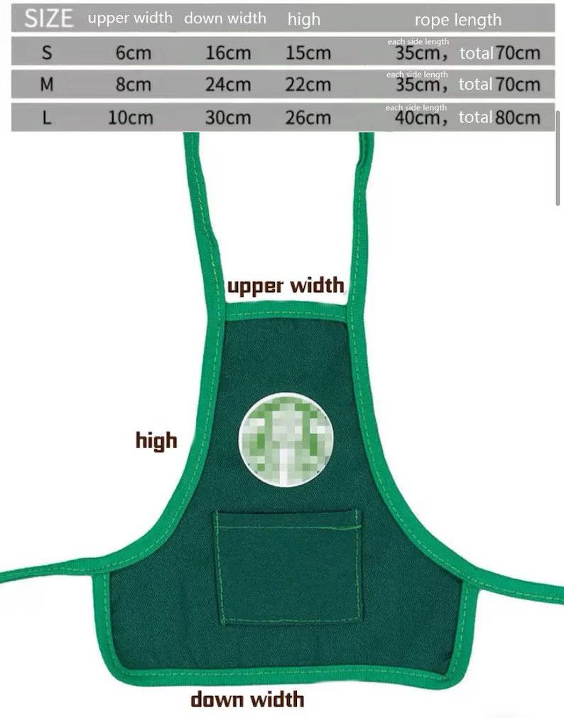 Other Small Dog Cat Costume Cafe Starbucks Inspired Apron Bib Size ONE SIZE - 1 Thumbnail