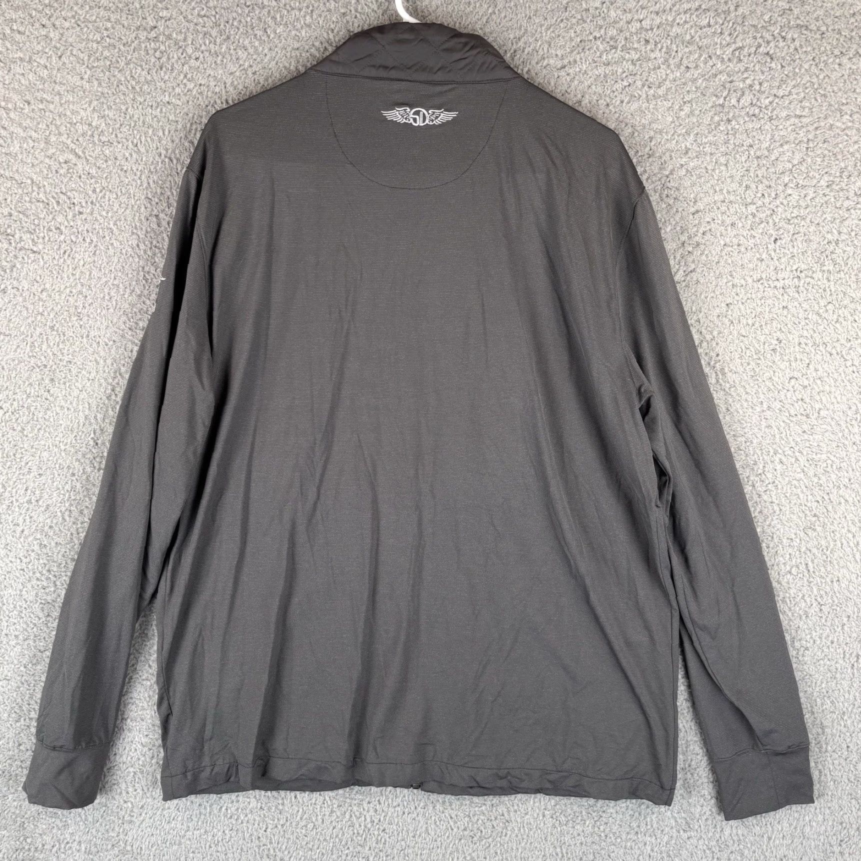Logo 7 Straight Down Jacket Men XL Gray Full Zip Lightweight Golf Course Logo Size US XL / EU 56 / 4 - 6 Thumbnail