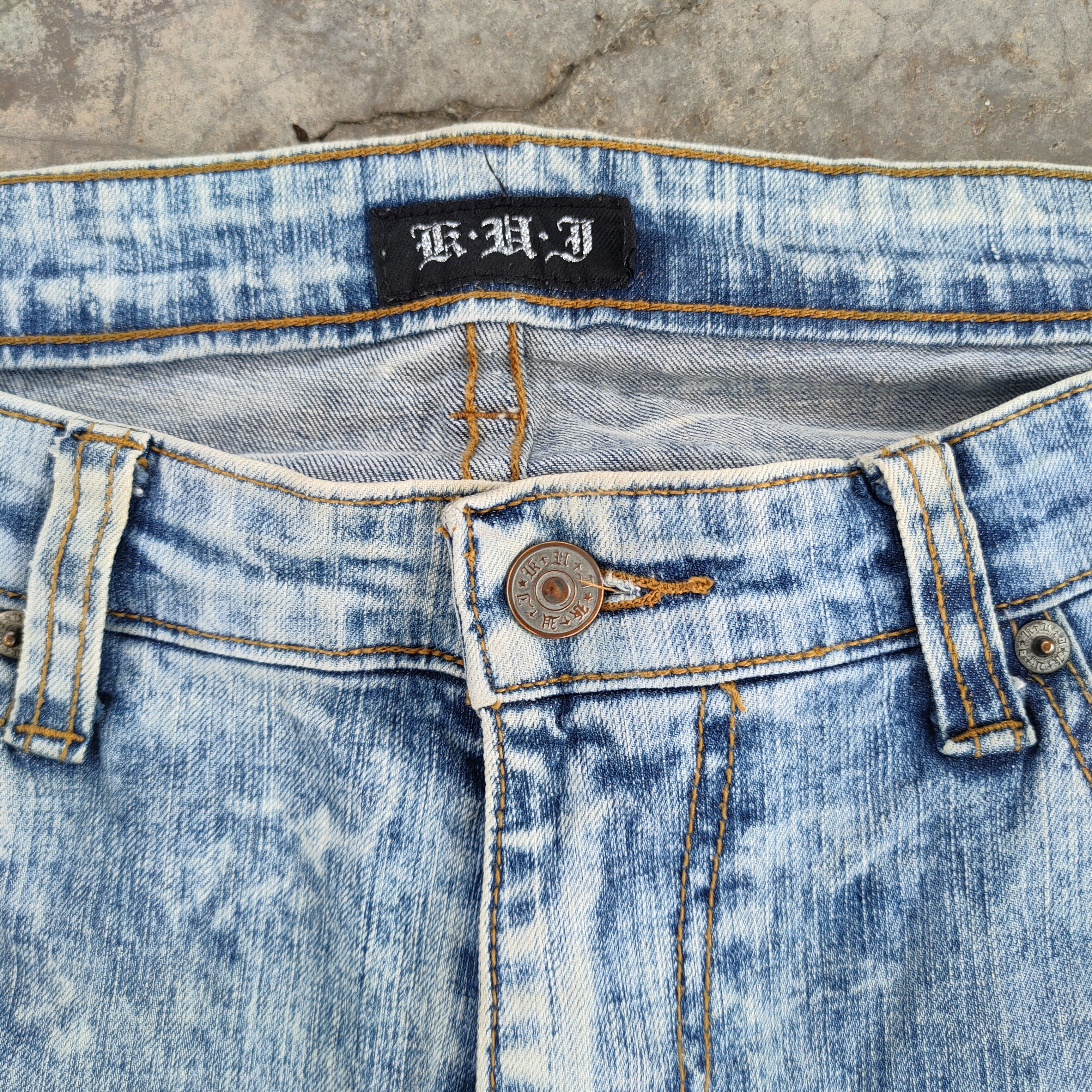 Japanese Brand × Vintage W33 VINTAGE JAPANESE FADED DISTRESSED JEANS PANTS Size US 33 - 6 Thumbnail